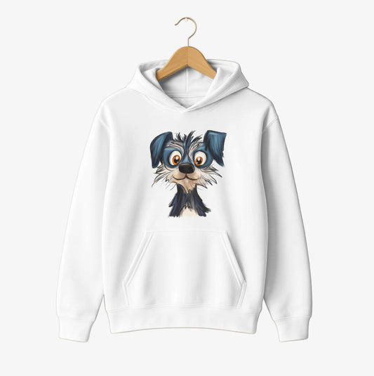 Cartoon Dog Face Hoodie