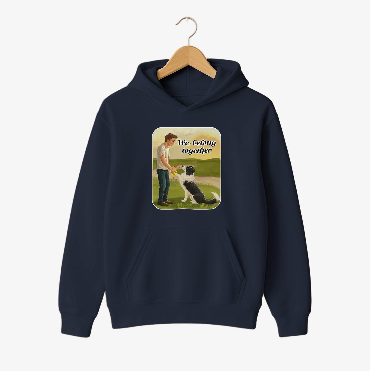 We Belong Together Dog Friendship Hoodie