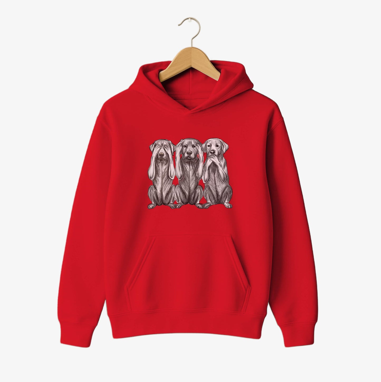 Three Wise Dogs Cozy Hoodie