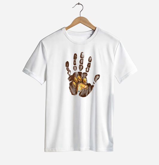 Human Hand & Dog Paw T-shirt