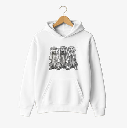 Three Wise Dogs Cozy Hoodie