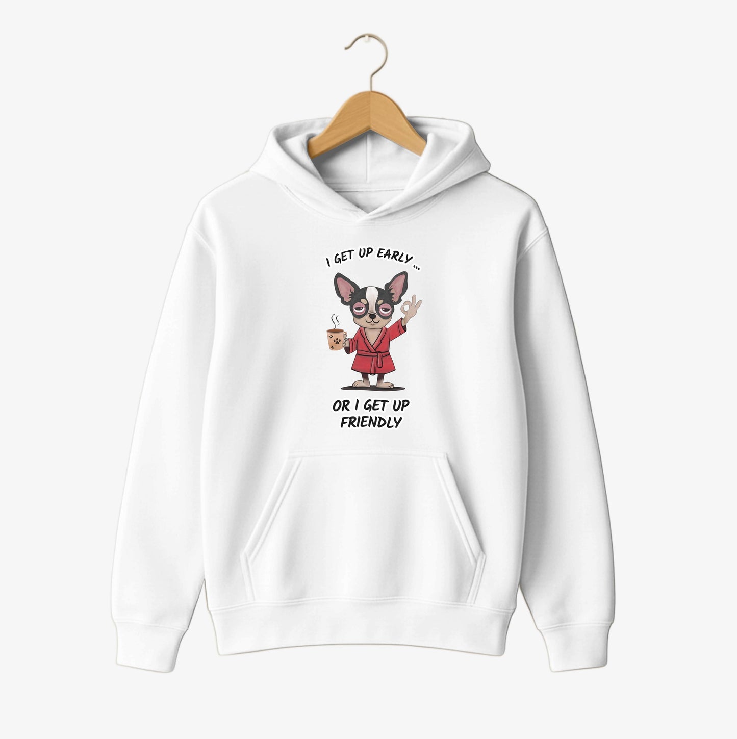Morning Moody Dog Coffee Hoodie