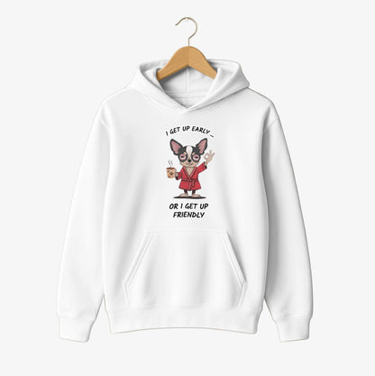 Morning Moody Dog Coffee Hoodie
