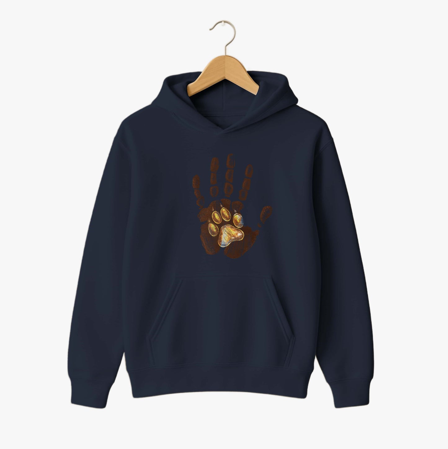 Human Hand & Dog Paw Hoodie
