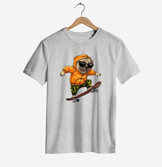 Skateboarding Pug Vibes T-shirt