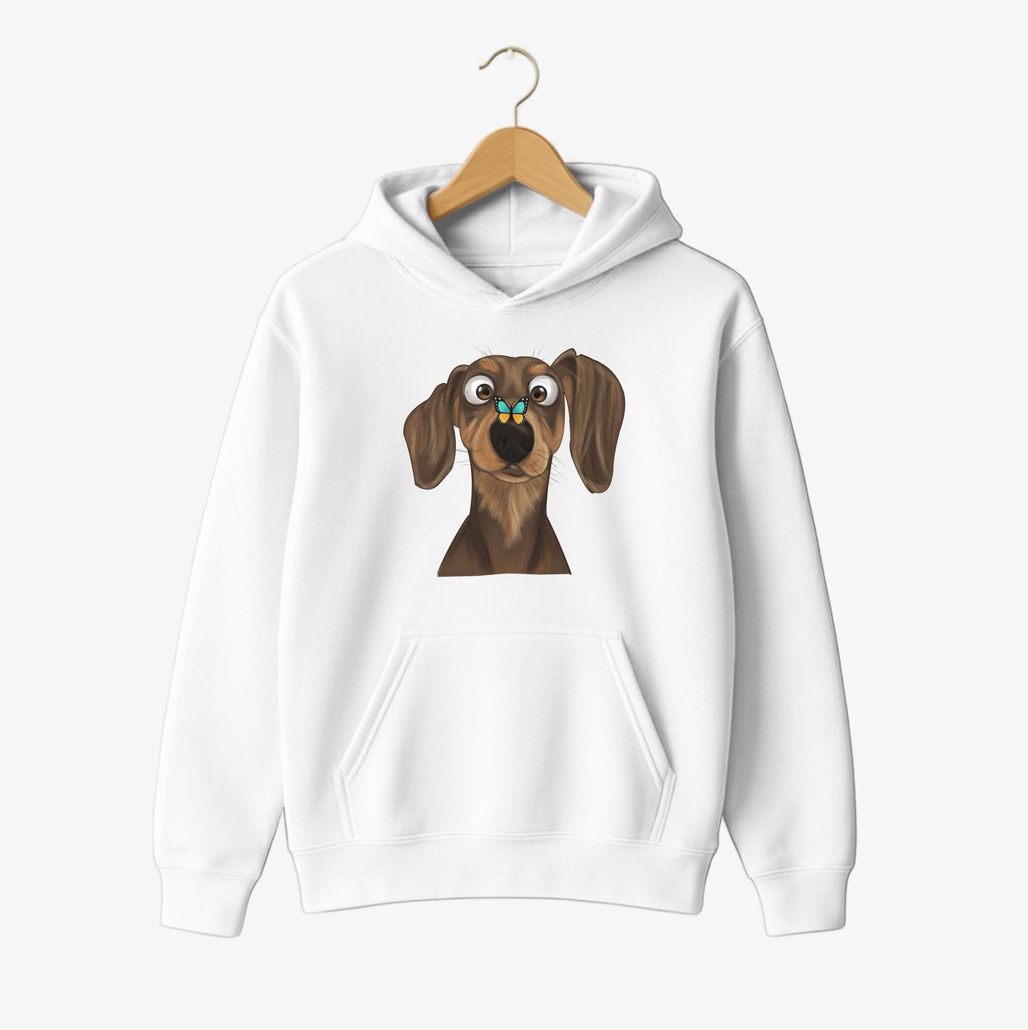 Dachshund & Butterfly Hoodie