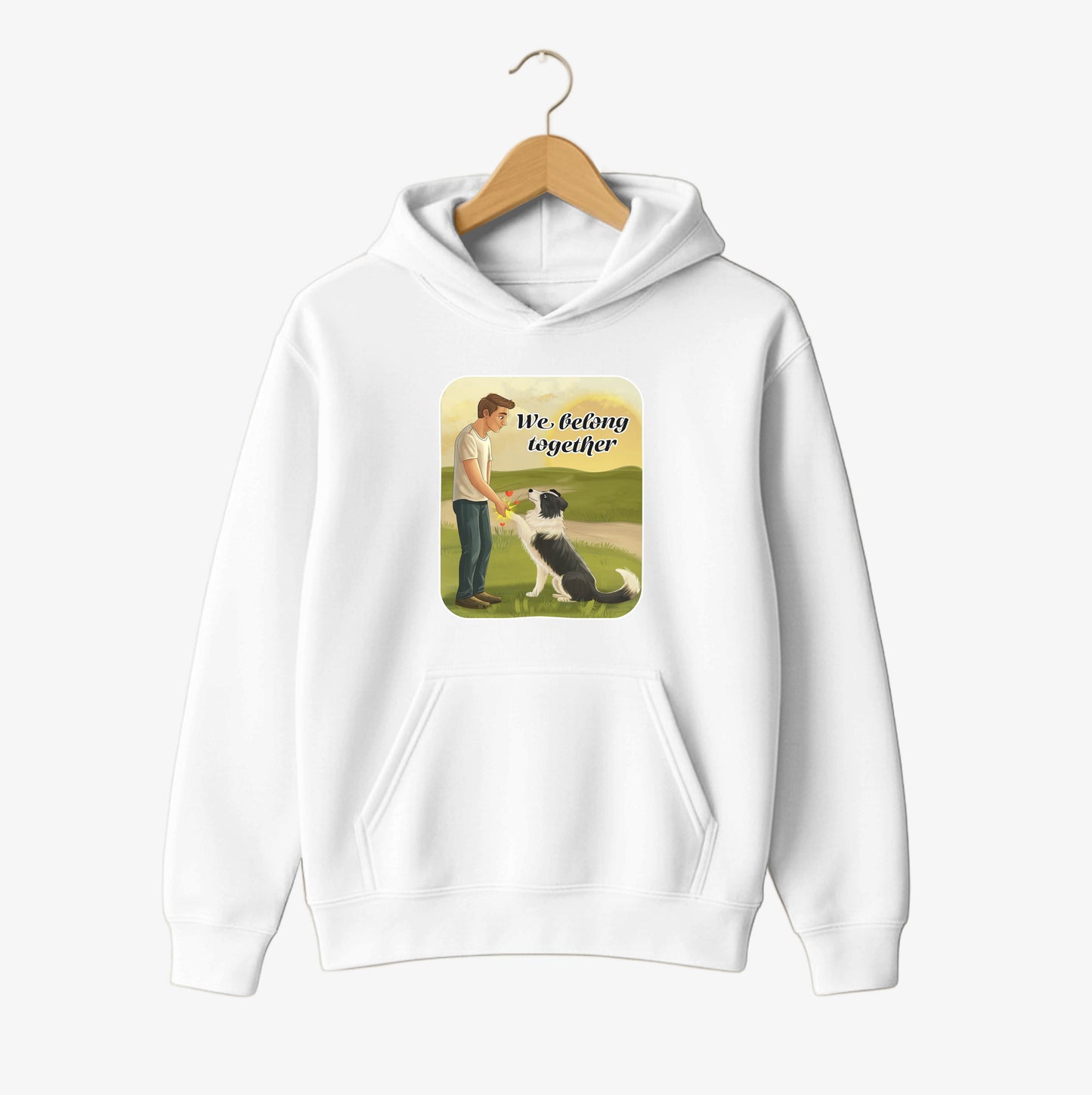We Belong Together Dog Friendship Hoodie