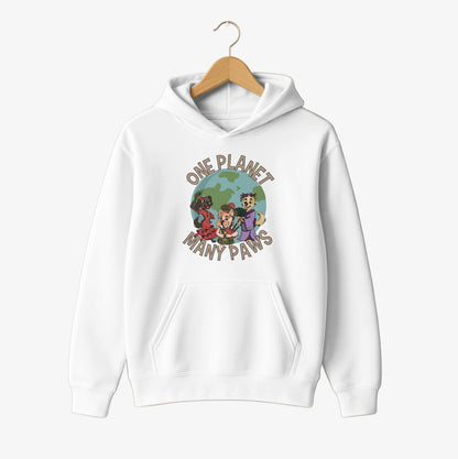 One Planet, Many Paws Hoodie