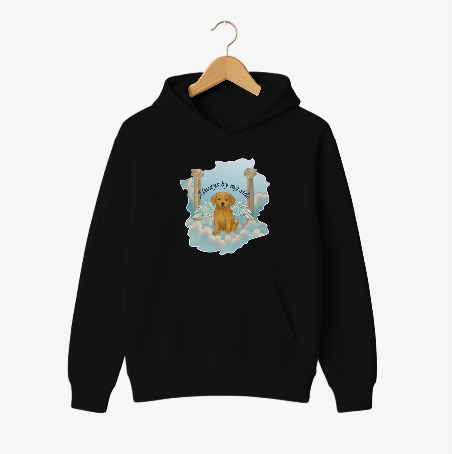 Always By My Side Angel Dog Hoodie