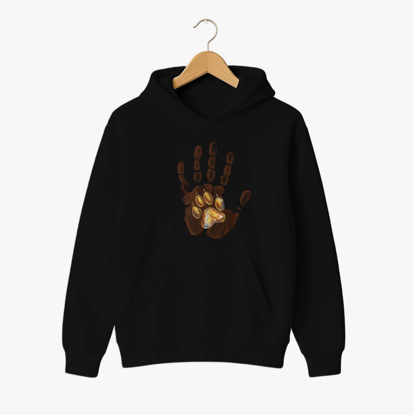 Human Hand & Dog Paw Hoodie