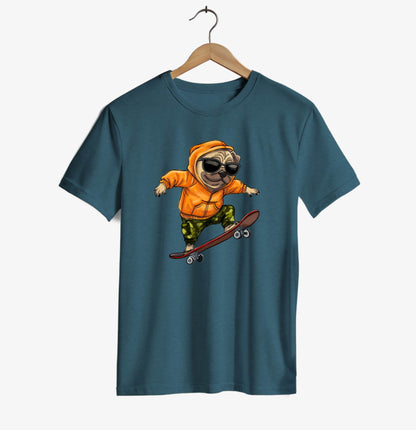 Skateboarding Pug Vibes T-shirt