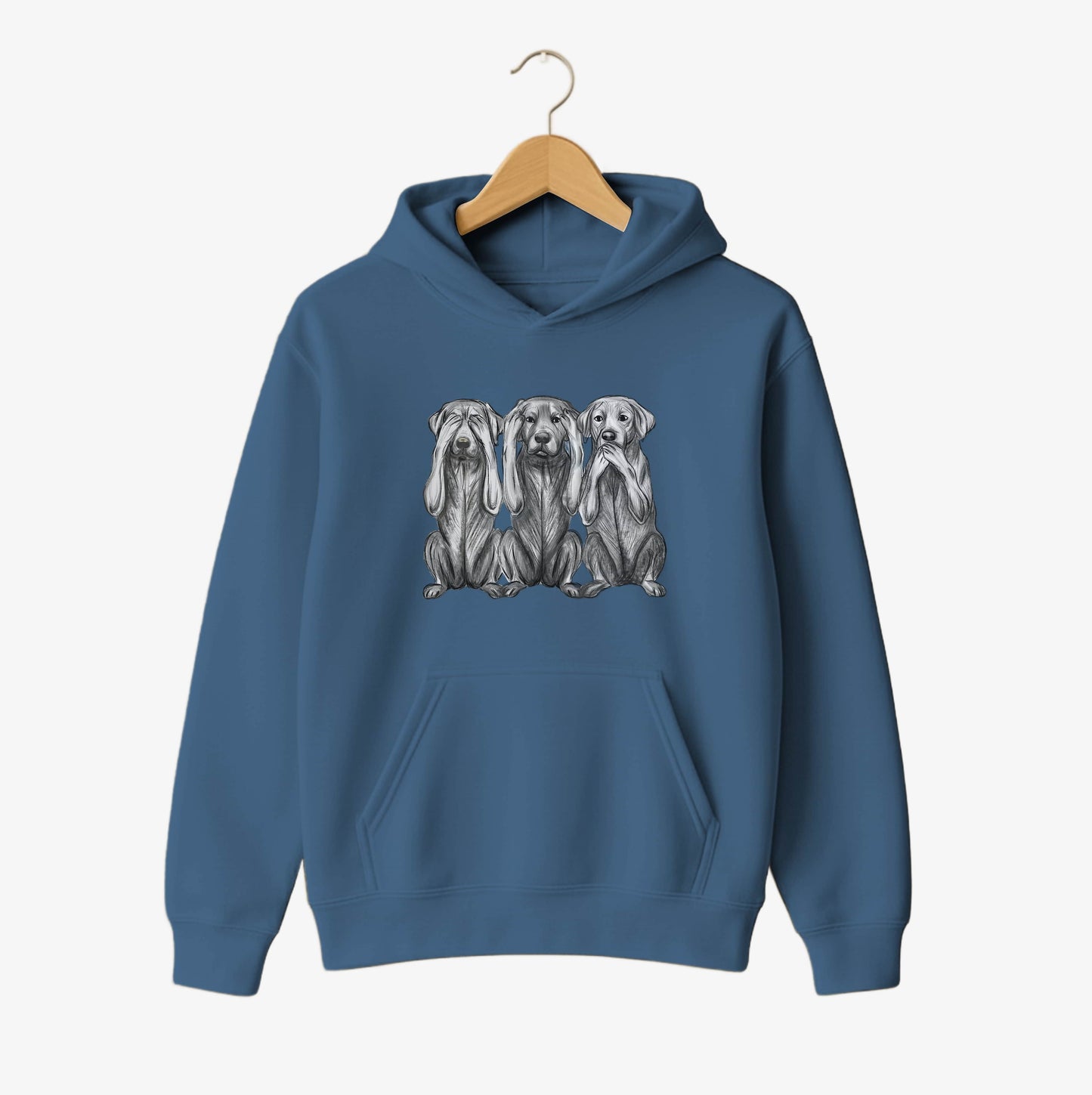Three Wise Dogs Cozy Hoodie