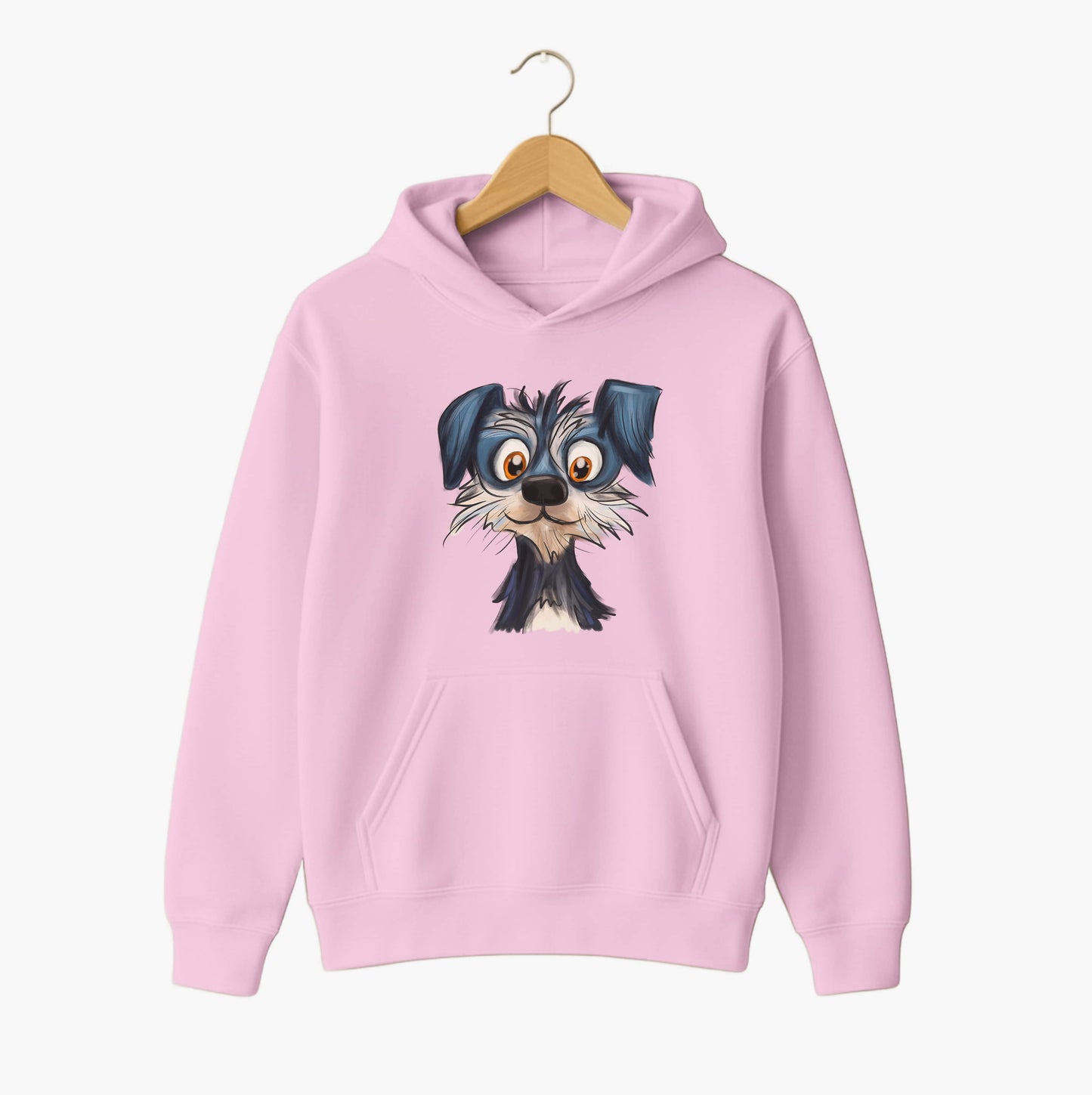 Cartoon Dog Face Hoodie
