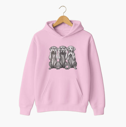 Three Wise Dogs Cozy Hoodie