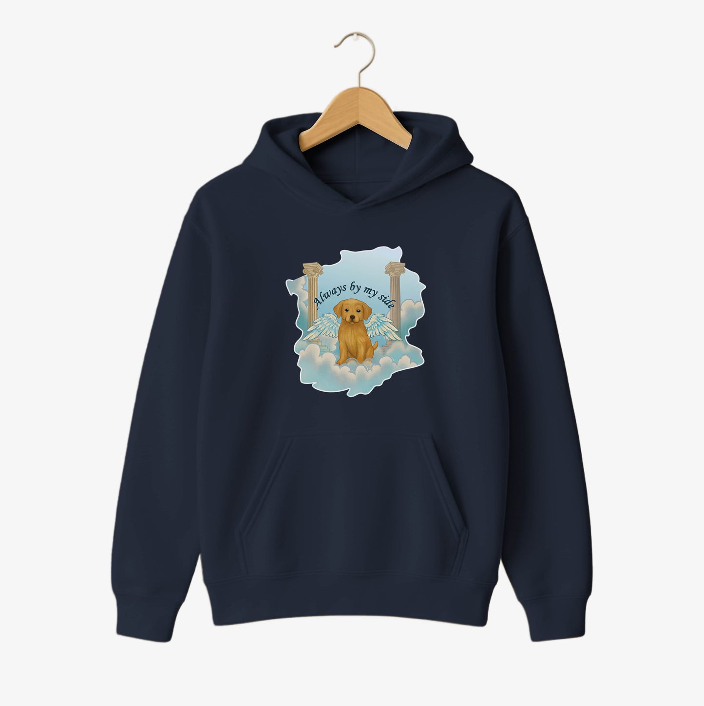 Always By My Side Angel Dog Hoodie