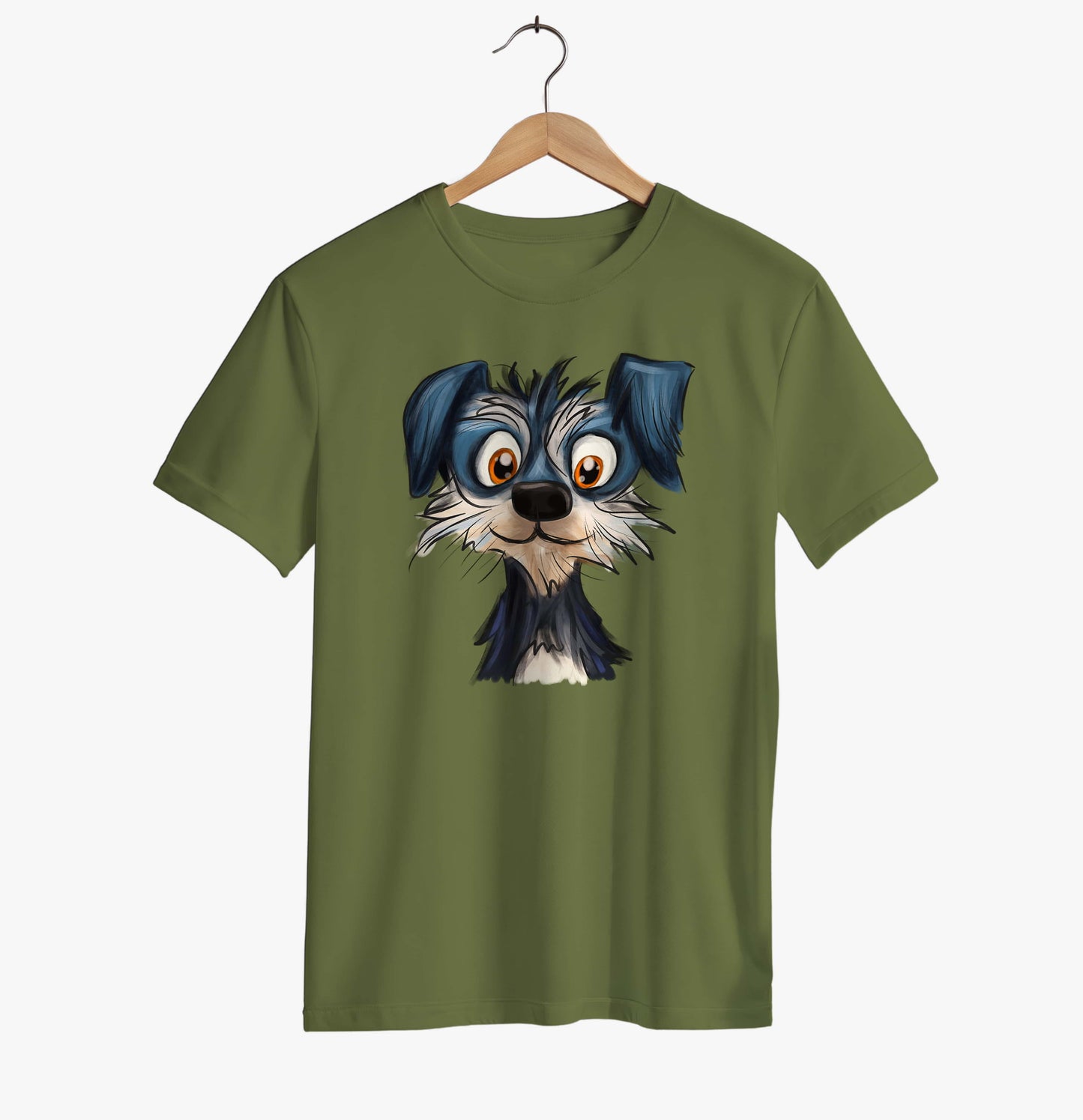 Cartoon Dog Face T-shirt