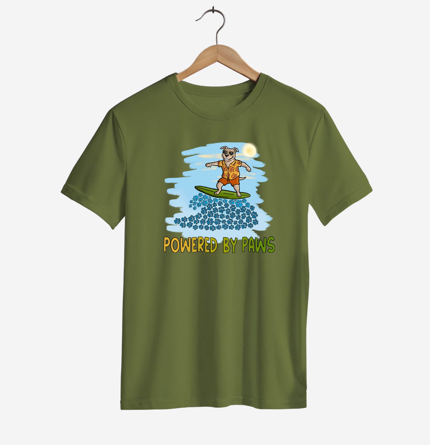 Powered by Paws Surf T-shirt