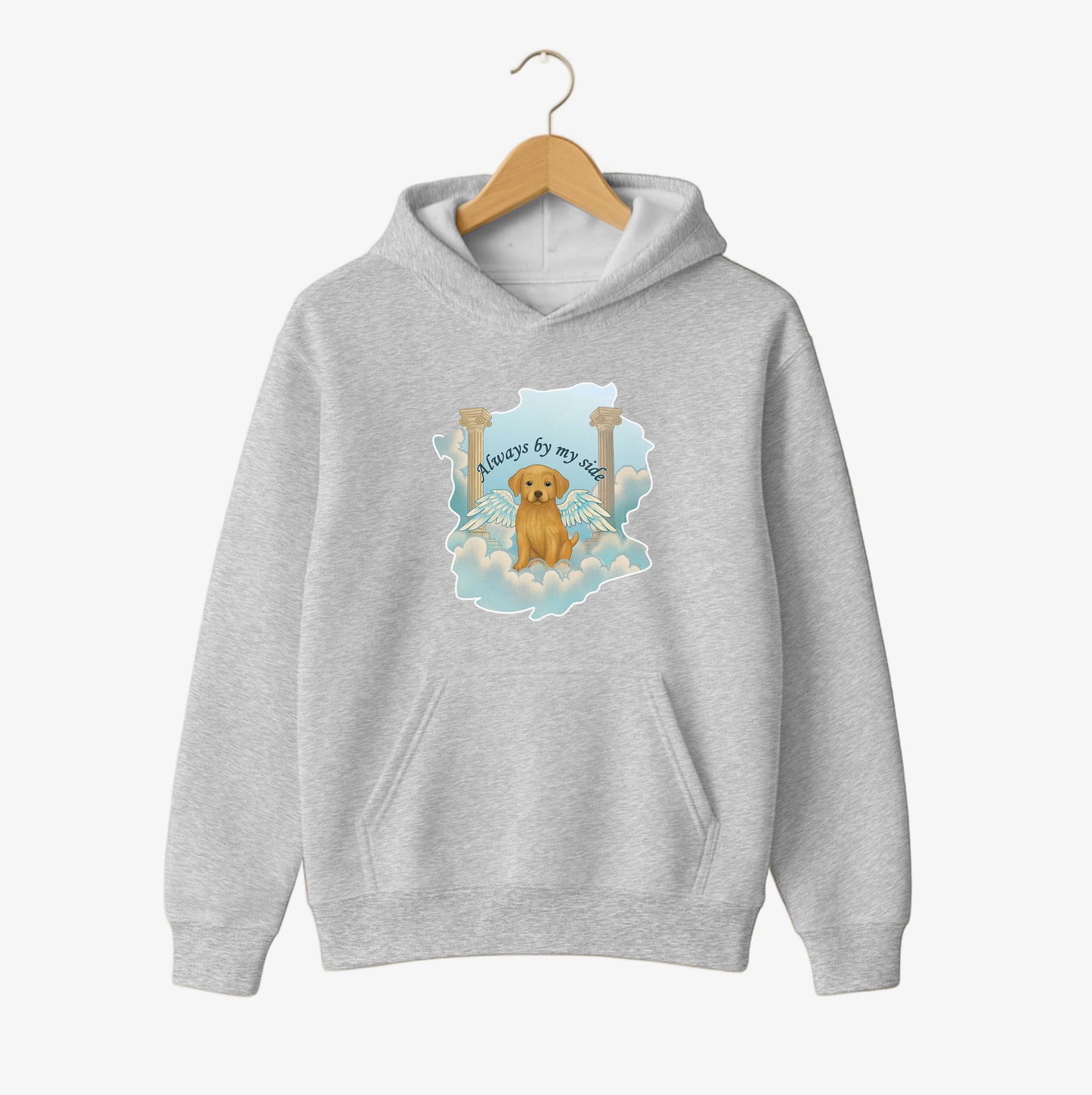 Always By My Side Angel Dog Hoodie