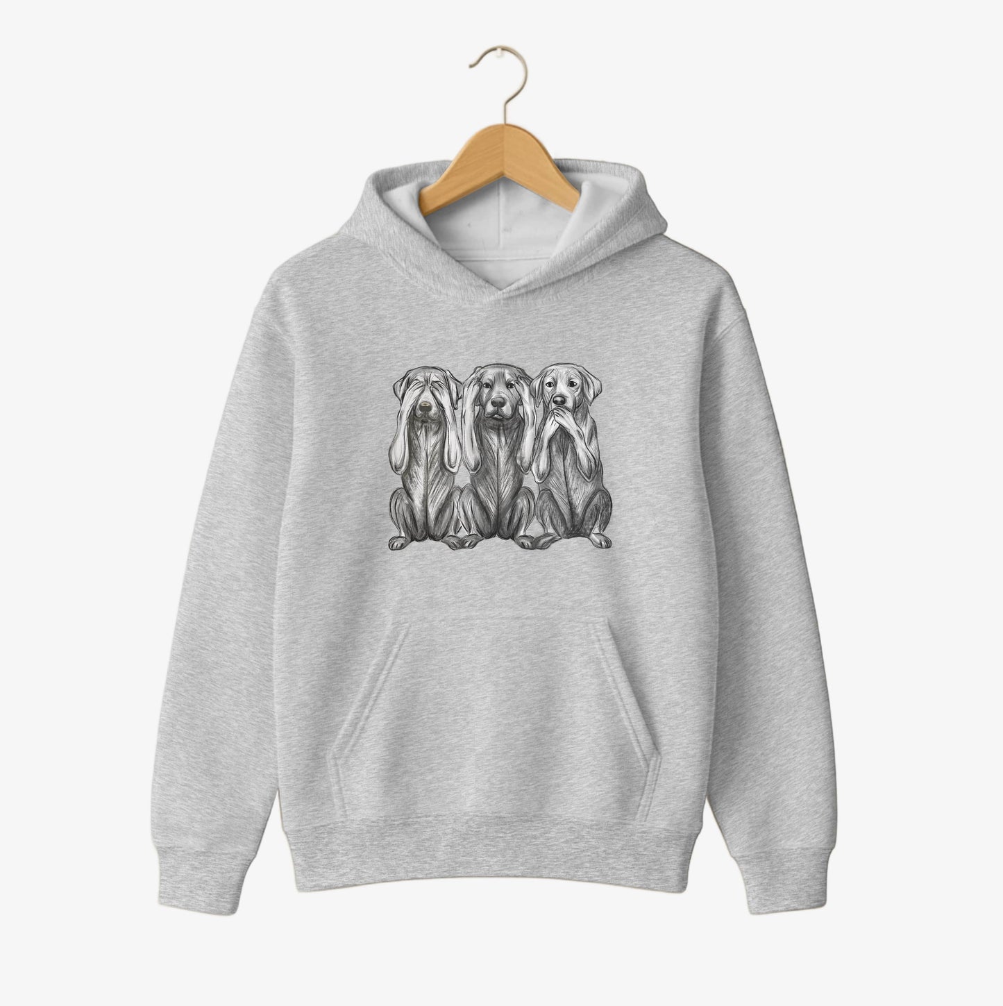 Three Wise Dogs Cozy Hoodie