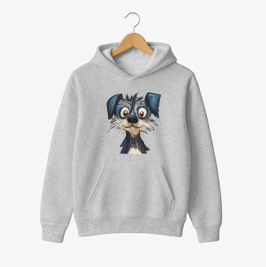Cartoon Dog Face Hoodie