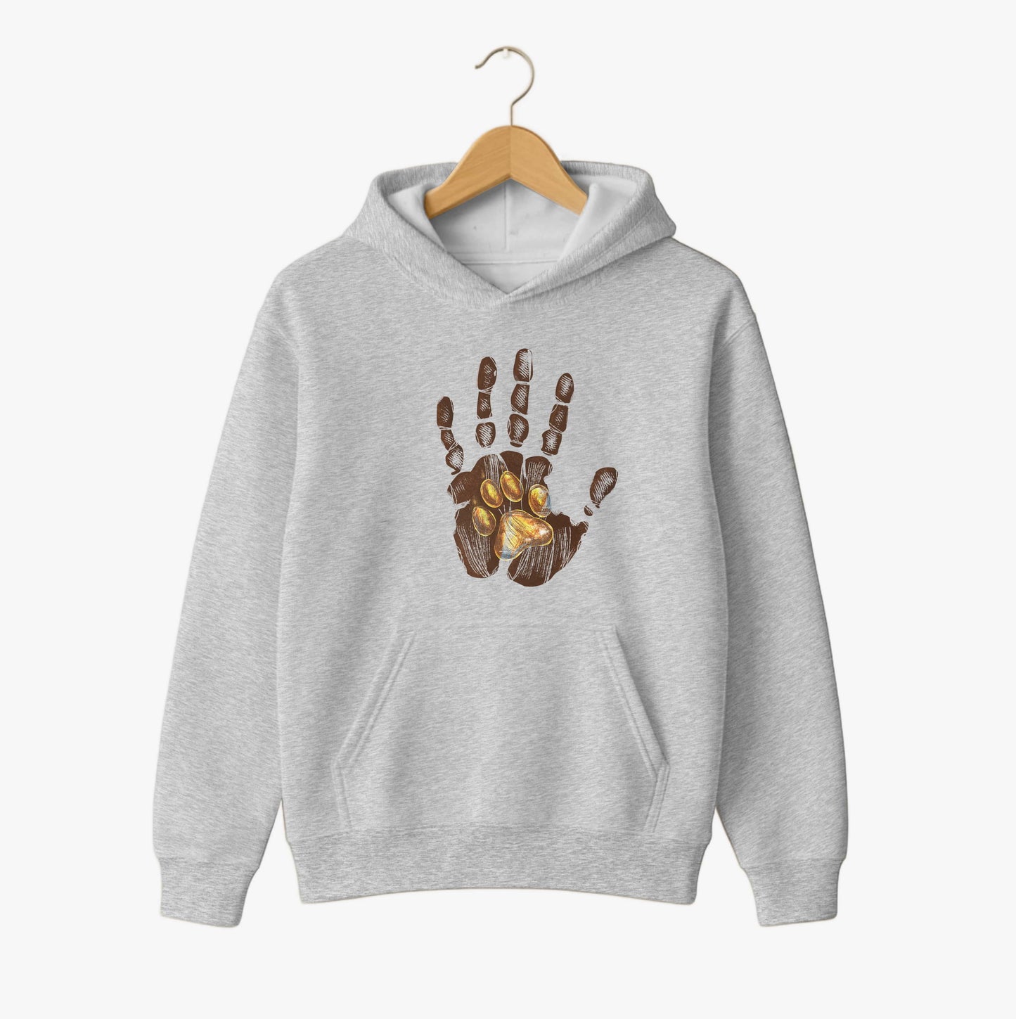Human Hand & Dog Paw Hoodie