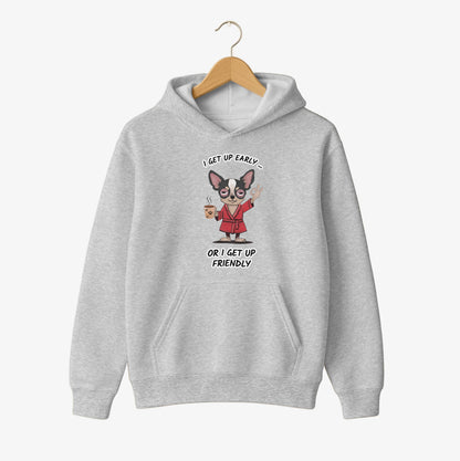 Morning Moody Dog Coffee Hoodie