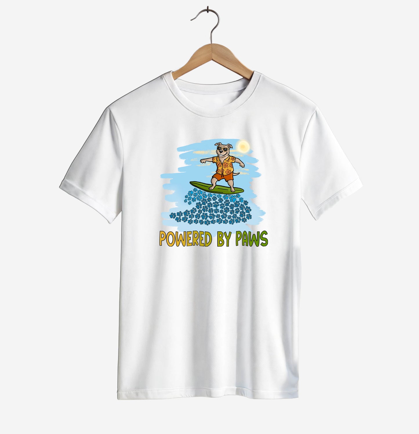 Powered by Paws Surf T-shirt