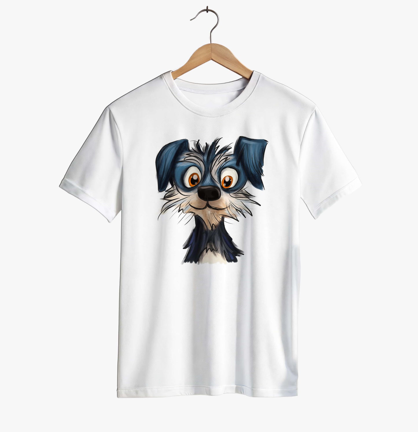 Cartoon Dog Face T-shirt